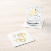 BEWERKBARE KLEUR JJ Monogram JJ Logo Onderzetters (Insitu)