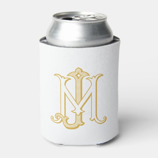BEWERKBARE KLEUR JM Monogram MJ Monogram Koelbox Blikjeskoeler (Blikje Voorkant)