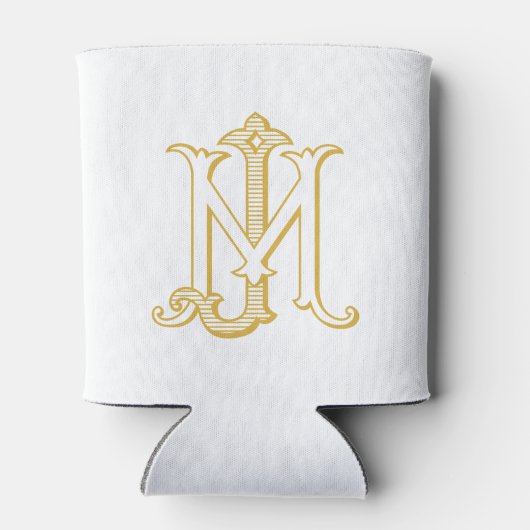 BEWERKBARE KLEUR JM Monogram MJ Monogram Koelbox Blikjeskoeler (Achterkant)