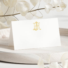 BEWERKBARE KLEUR JM Monogram MJ Monogram Plaatskaa Plaatskaartje