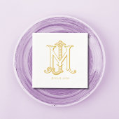 BEWERKBARE KLEUR JM Monogram MJ Monogram Servetten
