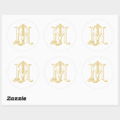 BEWERKBARE KLEUR JM Monogram MJ Monogram Stickers (Vel)