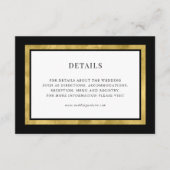 Bewerkbare kleur Klassieke Gouden Ronde Bruiloft D Informatiekaartje (Voorkant)