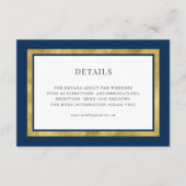 Bewerkbare kleur Klassieke Gouden Ronde Bruiloft D Informatiekaartje (Voorkant)