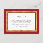 Bewerkbare kleur Klassieke Gouden Ronde Bruiloft D Informatiekaartje (Voorkant)