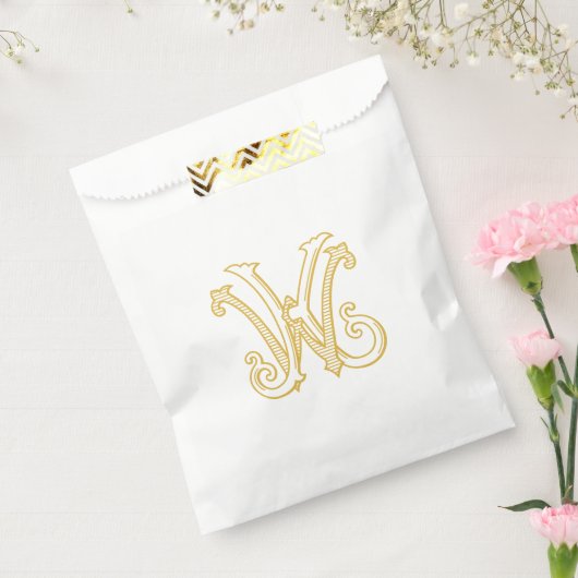 BEWERKBARE KLEUR KW Monogram WK Logo Favor Bag Bedankzakje (Gezegeld)