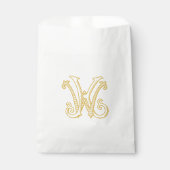 BEWERKBARE KLEUR KW Monogram WK Logo Favor Bag Bedankzakje (Voorkant)