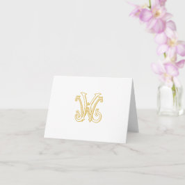 BEWERKBARE KLEUR KW Monogram WK Monogram Gevouwen  Kaart