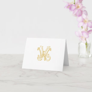 BEWERKBARE KLEUR KW Monogram WK Monogram Gevouwen Kaart