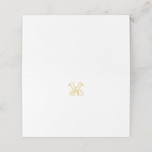 BEWERKBARE KLEUR KW Monogram WK Monogram Plaatskaa Plaatskaartje (Buitenkant ongevouwen)