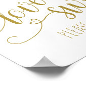 BEWERKBARE KLEUR! Liefde is Zoet Calligrafie Bord Poster (Hoek)