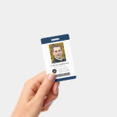 Bewerkbare Kleur Logo Toevoegen Streepjescode Werk Badge (Handheld)