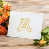 BEWERKBARE KLEUR MA Monogram AM Monogram Notecard Kaart
