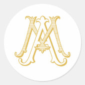 BEWERKBARE KLEUR MA Monogram AM Monogram Sticker (Voorkant)