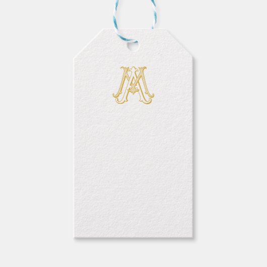BEWERKBARE KLEUR MA Monogram of AM Monogram Gift L Cadeaulabel (Voorkant)