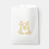 BEWERKBARE KLEUR MB Monogram BM Logo Favor Bag Bedankzakje (Voorkant)