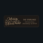 BEWERKBARE KLEUR Merry Christmas Adresetiketten Etiket<br><div class="desc">Voeg met onze adresetiketten voor moderne feestdagen een afwerking toe aan uw e-mails. Overeenkomende vakantiekaarten,  cadeaulabels voor vakantiekaarten en meer zijn beschikbaar op berryberrysweet.com</div>