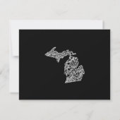 Bewerkbare Kleur MICHIGAN  Verhuisbericht Kaart (Achterkant)