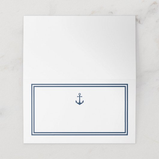 Bewerkbare kleur Modern Klassiek Anker Plaatskaartje (Buitenkant ongevouwen)