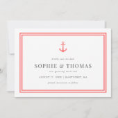 Bewerkbare Kleur Modern Klassiek Anker Sla de datu Kaart (Voorkant)