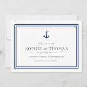 Bewerkbare Kleur Modern Klassiek Anker Sla de datu Kaart (Voorkant)