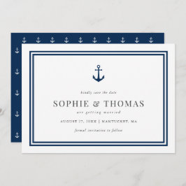 Bewerkbare Kleur Modern Klassiek Anker Sla de datu Kaart