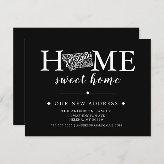 Bewerkbare kleur MONTANA-bewegende aankondiging (Voorkant / Achterkant)