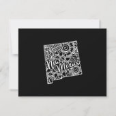 Bewerkbare kleur NIEUWE MEXICO-bewegende aankondig Kaart (Achterkant)