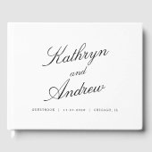 BEWERKBARE KLEUR Simply Us Wedding Guest Book Gastenboek (Voorkant)