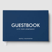 Bewerkbare Kleur Stijlvol Sans Serif Modern Gastenboek (Voorkant)