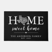 Bewerkbare kleur TEXAS gepersonaliseerde status Deurmat (Voorkant)