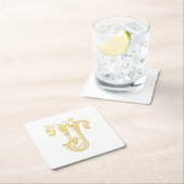 BEWERKBARE KLEUR TJ Monogram JT Logo Onderzetters (Insitu)