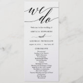 BEWERKBARE KLEUR Trouwceremonie Programma #MSC Programmakaart (Voorkant)