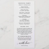 BEWERKBARE KLEUR Trouwceremonie Programma #MSC Programmakaart (Achterkant)