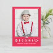 Bewerkbare Kleur Van Ons Voor Jou Kerst Foto Kaart (Staand voorkant)