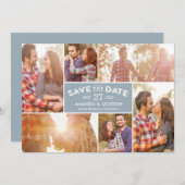 Bewerkbare kleur voor fotovitrine De Kaart Datum o (Voorkant / Achterkant)