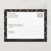 BEWERKBARE KLEUR Vrolijk kerstvakantie Briefkaart (Achterkant)