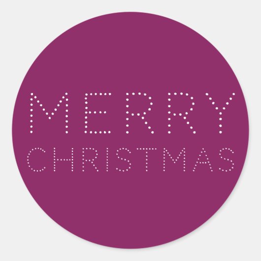 BEWERKBARE kleur Vrolijke kerstvakantie Ronde Sticker (Voorkant)