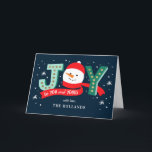 BEWERKBARE KLEUR Vrolijke Sneeuwman Vakantiegroete Feestdagen Kaart<br><div class="desc">Overeenkomstige collectie beschikbaar.  Design © Berry Berry Sweet.  Bezoek onze showroom op WWW.BERRYBERRYSWEET.COM</div>