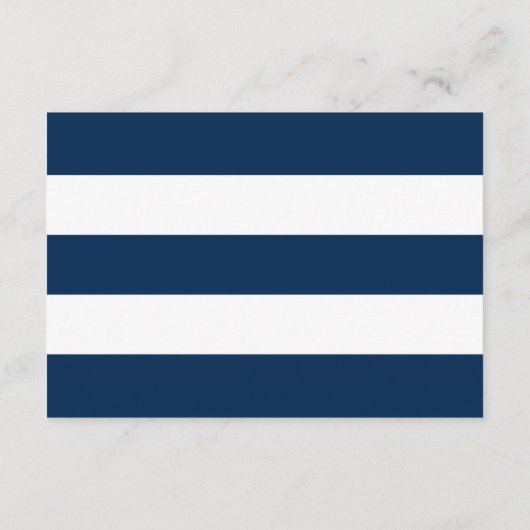 Bewerkbare kleur witte strepen bruiloft details informatiekaartje (Achterkant)