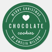 BEWERKBARE Kleur Zelfgemaakte Goederen Vrolijk Ker Ronde Sticker (Voorkant)