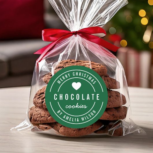 BEWERKBARE Kleur Zelfgemaakte Goederen Vrolijk Ker Ronde Sticker