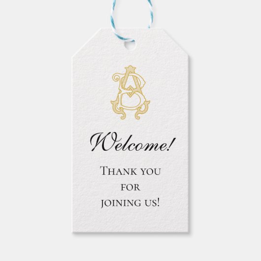 BEWERKBARE KLEUREN AB Monogram BA Logo Gift Label Cadeaulabel (Voorkant)