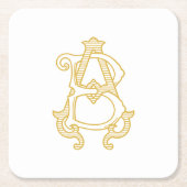 BEWERKBARE KLEUREN AB Monogram BA Logo Onderzetter (Voorkant)