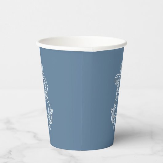 BEWERKBARE KLEUREN AB Monogram BA Monogram Cups Papieren Bekers (Rechts)