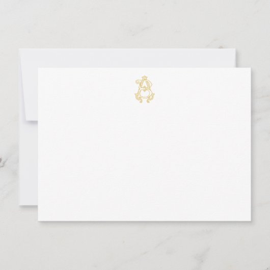 BEWERKBARE KLEUREN AB Monogram BA Monogram Notecar Notitiekaartje (Voorkant)