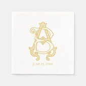 BEWERKBARE KLEUREN AB Monogram BA Monogram Servett Servet (Voorkant)