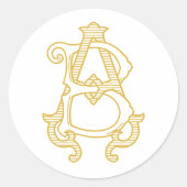 BEWERKBARE KLEUREN AB Monogram BA Monogram Sticker (Voorkant)