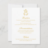 BEWERKBARE KLEUREN AB Monogram BA Monogram Uitnodi Kaart (Voorkant)