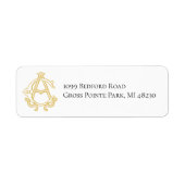 BEWERKBARE KLEUREN AC monogram CA monogram Label (Voorkant)